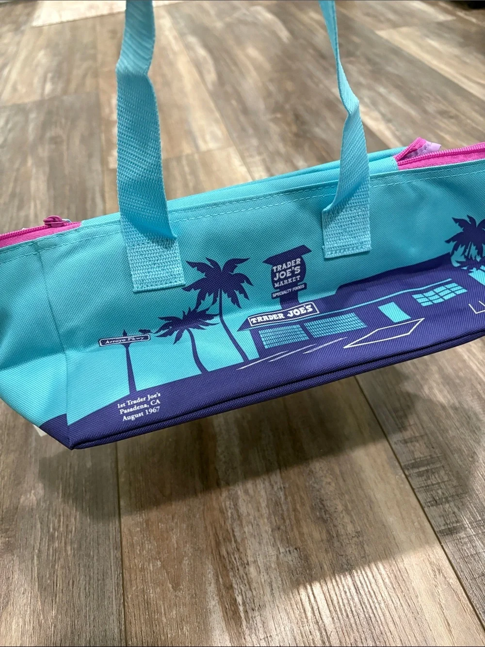 Trader Joe’s Mini Insulated Lunch Bag - Pink and Blue